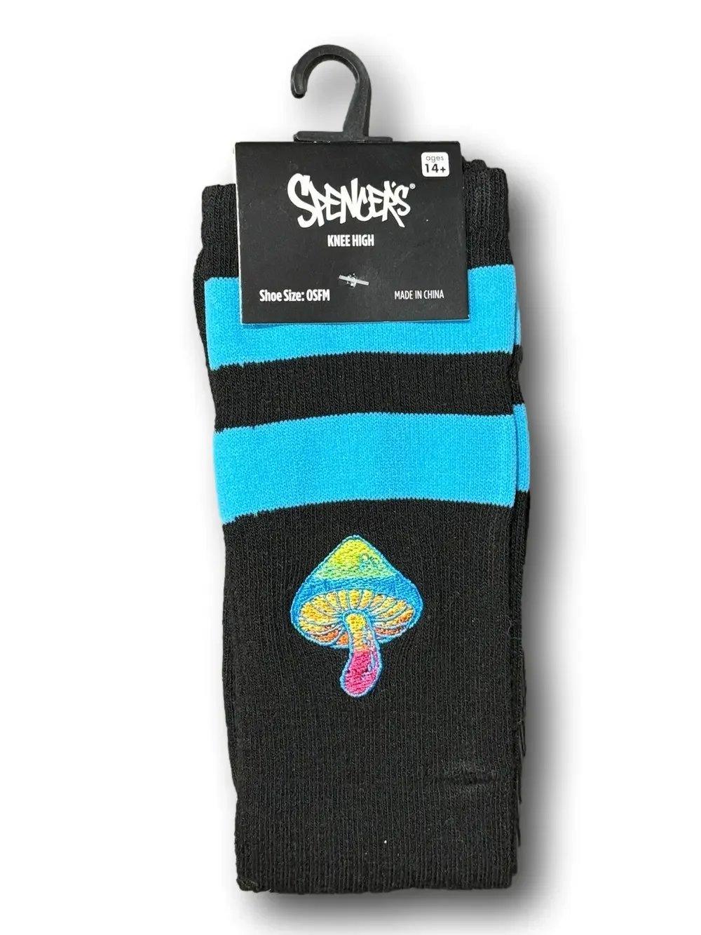 3/$20 Psychedelic Mushrooms Funny Novelty Knee High Socks - NWT